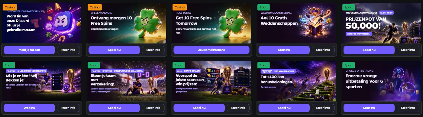 Wildies Casino Promoties en Sportsbonussen